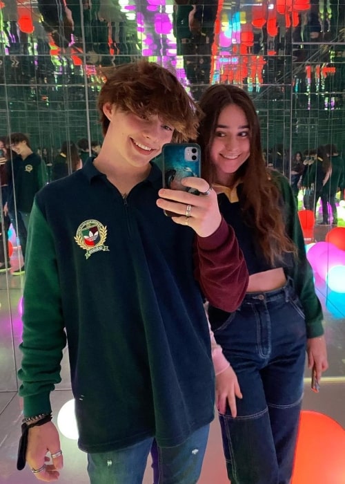 Bryce McKenzie as seen in a picture that was taken with social media star Ashley Wicka at the Denver Selfie Museum in December 2020