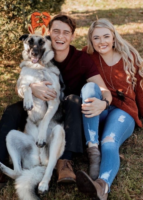 DALLMYD as seen in a picture with his dog Treasure and girlfriend Kyndall Johnson in Georgia in December 2020