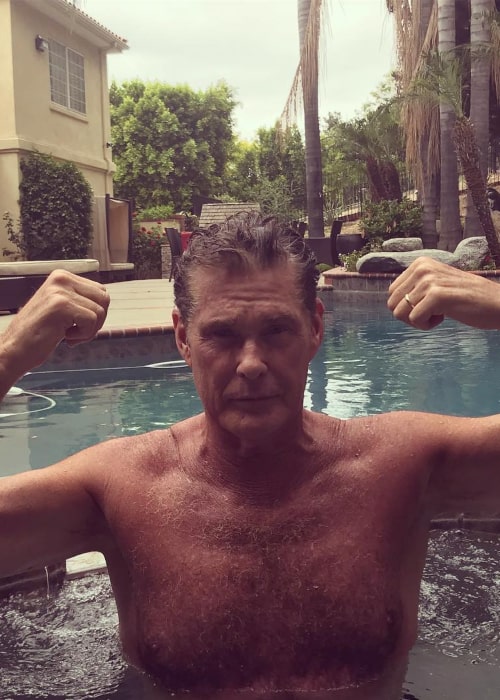 David Hasselhoff widziany w poście na Instagramie w maju br. 2018