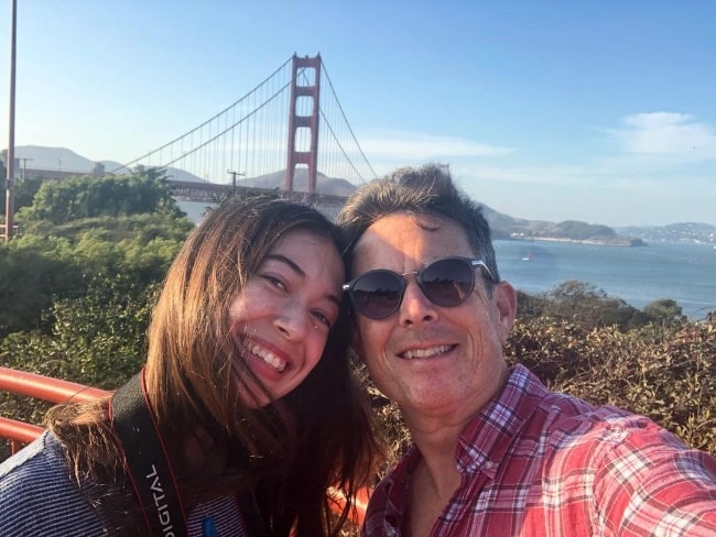 David Kaufman as seen while smiling in a selfie along with his daughter in September 2020