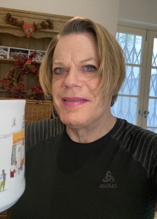 Eddie Izzard as seen in a Twitter Post in April 2020