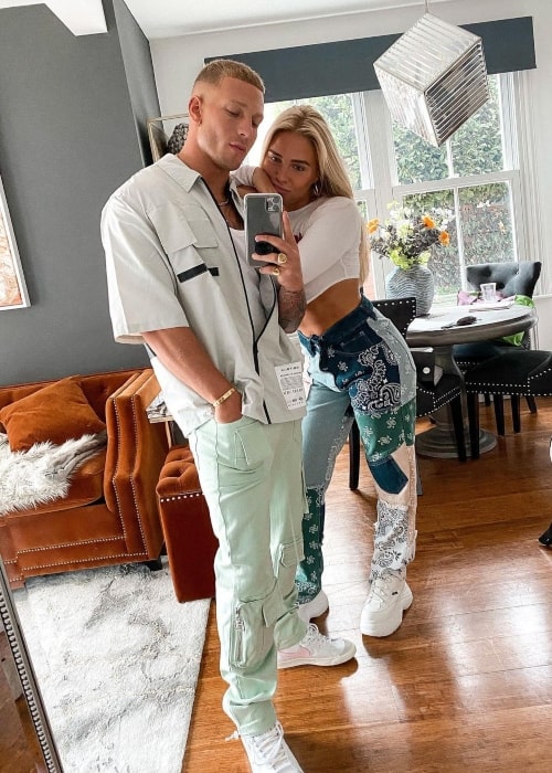 Gabby Allen with Brandon Myers in August 2020