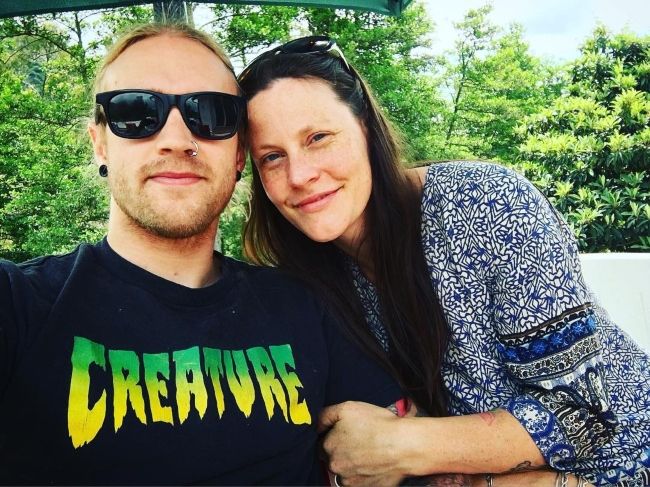 Hannes Van Dahl as seen in a selfie with his wife in 2018