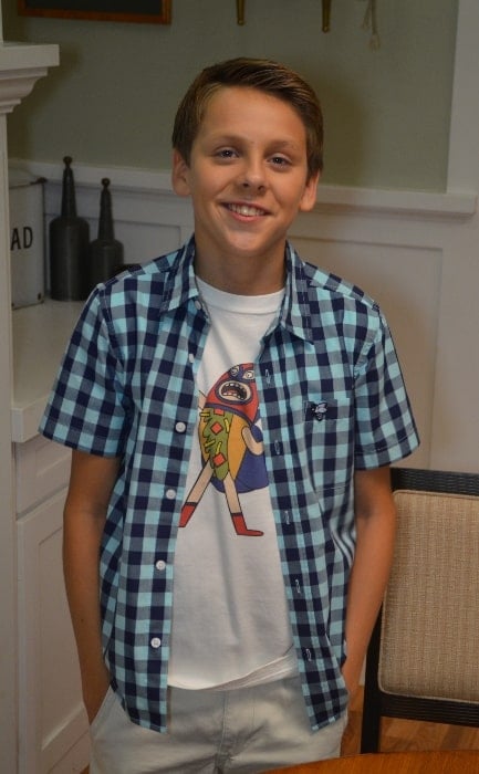 Jacob Bertrand as seen on Red Carpet Report in 2014