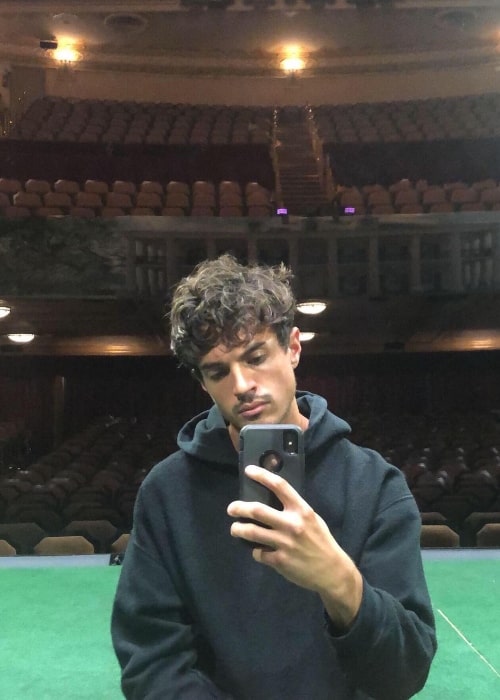 James Cusati-Moyer as seen at Golden Theatre in an Instagram post in September 2019