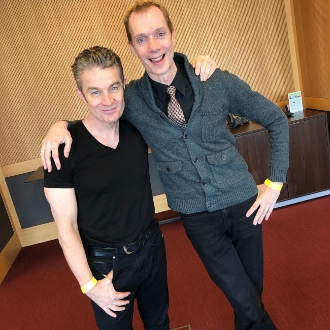 James Marsters in March 2019 pulling the identical pose with his friend Doug Jones