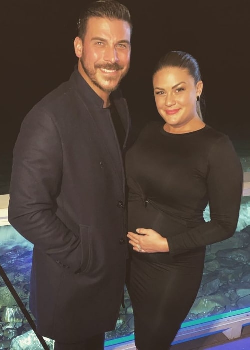 Jax Taylor posing for a picture alongside his pregnant wife Brittany Cartwright during a date night in November 2020