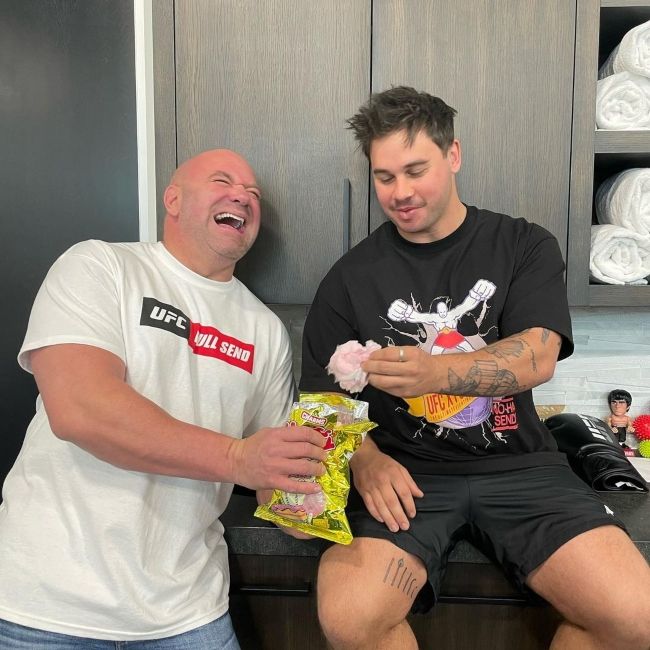 Jesse Sebastiani as seen in a picture that was taken with Dana White in November 2020