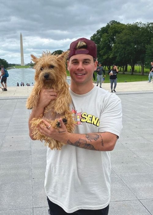 Jesse Sebastiani as seen in a picture with his dog in Washington D.C.