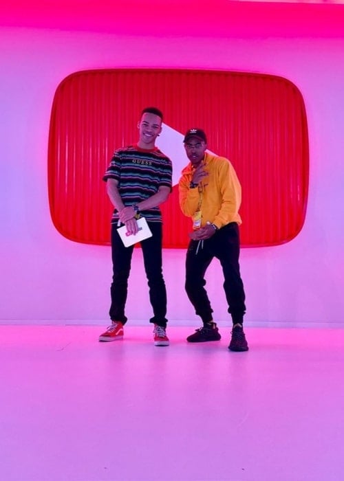 Kyle Exum as seen in a picture that was taken with YouTuber CalebCity at the VidCon in July 2019