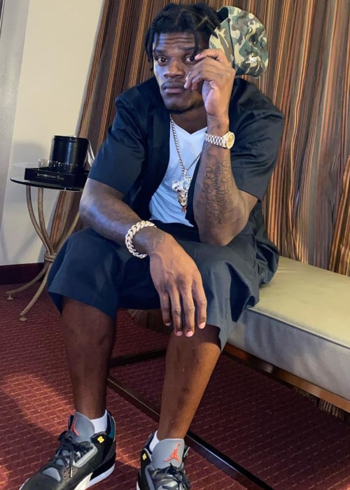 Lamar Jackson as seen in an Instagram Post in June 2020