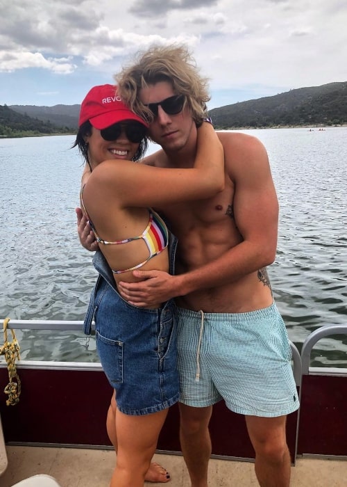 Lukas Gage as seen in a picture that was taken with YouTuber and Instagram star Claudia Sulewski in Idyllwild, California in July 2018
