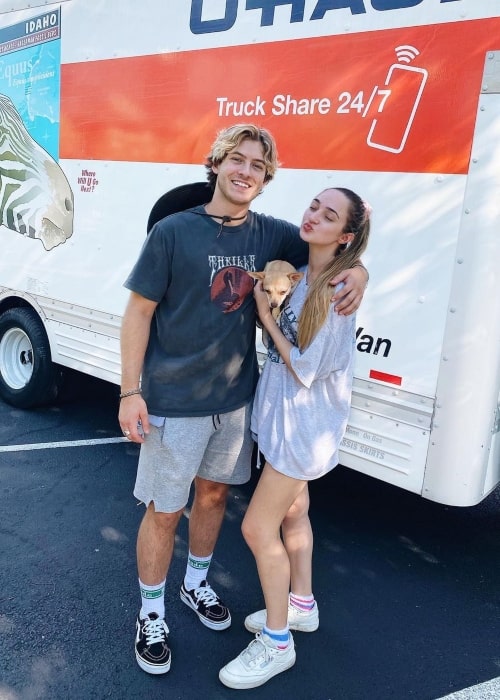 Maddie Joy as seen in a picture that was taken with her boyfriend Elijah Wireman in July 2020