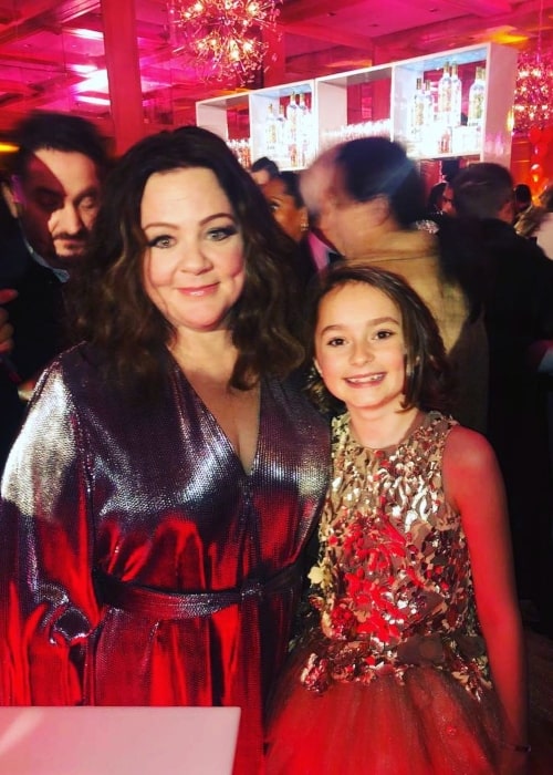 Pixie Davies as seen in a picture that was taken with comedic actress Melissa McCarthy in March 2019