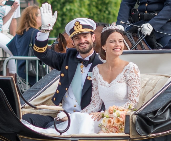 Prince Carl Philip and Princess Sofia on their wedding day on June 13, 2015