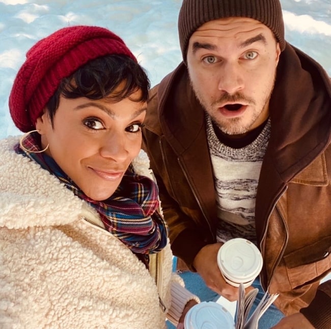 Rob Mayes in a selfie along with Carly Hughes in Huntsville, Utah in November 2020