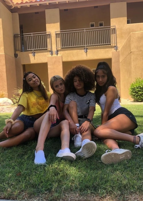 Ruby Lightfoot as seen in a picture with her friends Krischelle Delgado, Sade Kimora Young, and Zahara Juarez in Palm Desert, California in August 2019