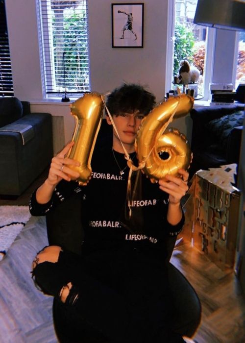 Sidney Dunk as seen in a picture that was taken on the day of his 16th birthday in December 2019