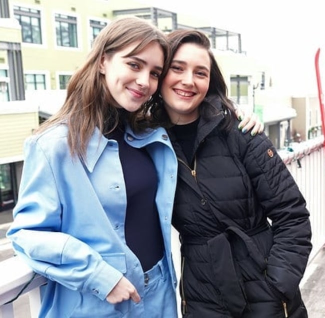 Sidney Flanigan (Right) smiling for a picture alongside Talia Ryder in January 2020