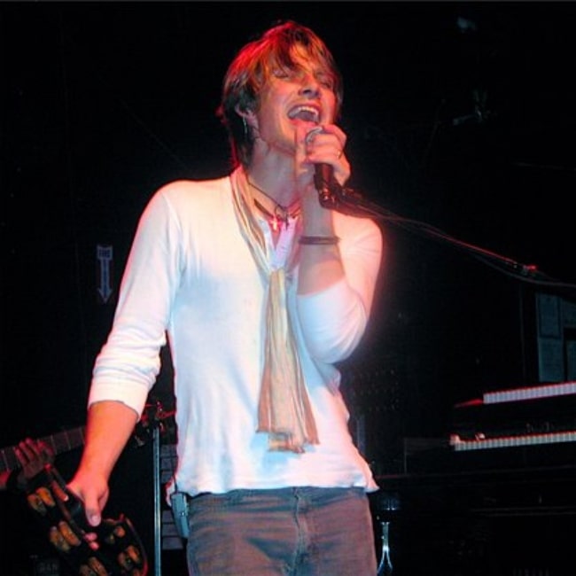 Taylor Hanson as seen in a picture that was taken at a Hanson concert on October 13, 2007