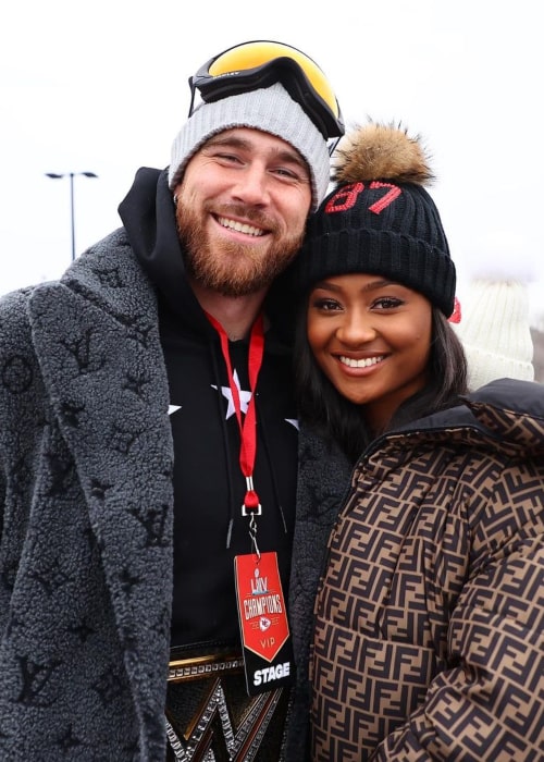 Travis Kelce and Kayla Nicole, as seen in March 2020