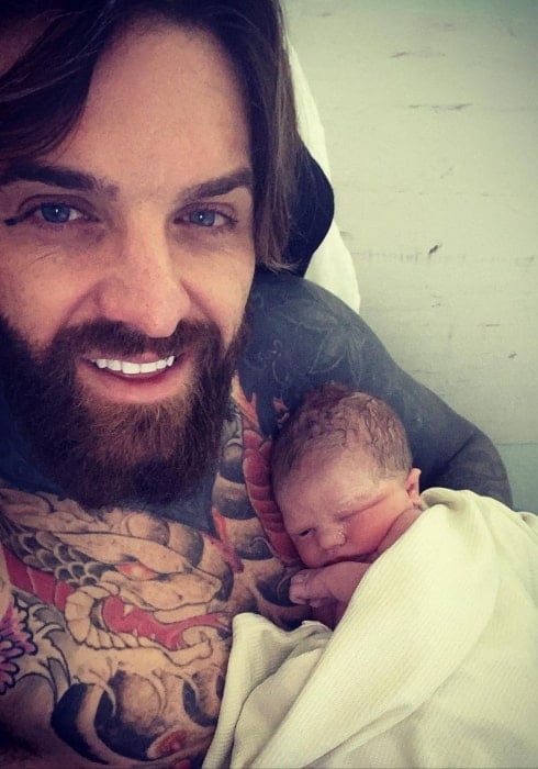Aaron Chalmers in April 2020 welcoming his beautiful son to the world