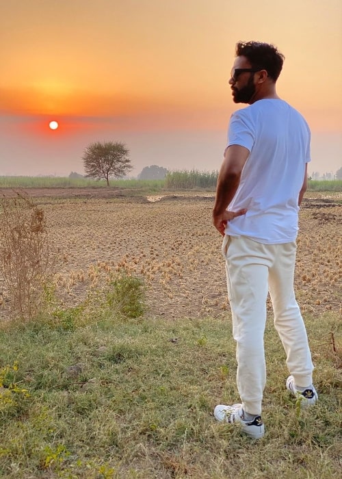 Ali Abbas Zafar as seen while posing for a picture during a sunrise in Punjab, India in November 2020