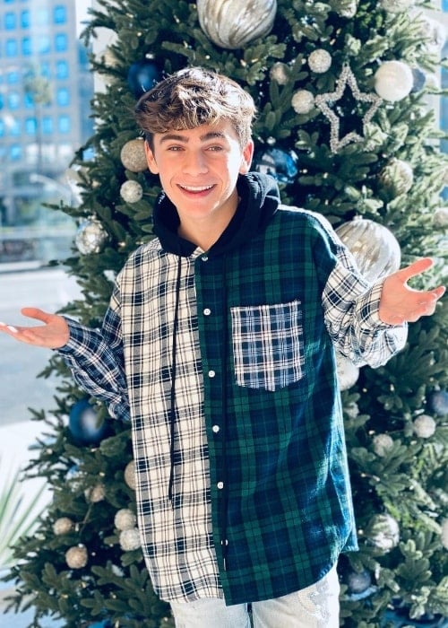 Ayden Mekus as seen while posing for a Christmas picture in December 2020