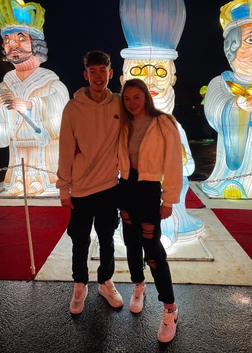Bailey Nelson as seen in a picture that was taken with his best friend Lexie Louise at the Light Water Valley Theme Park in December 2020