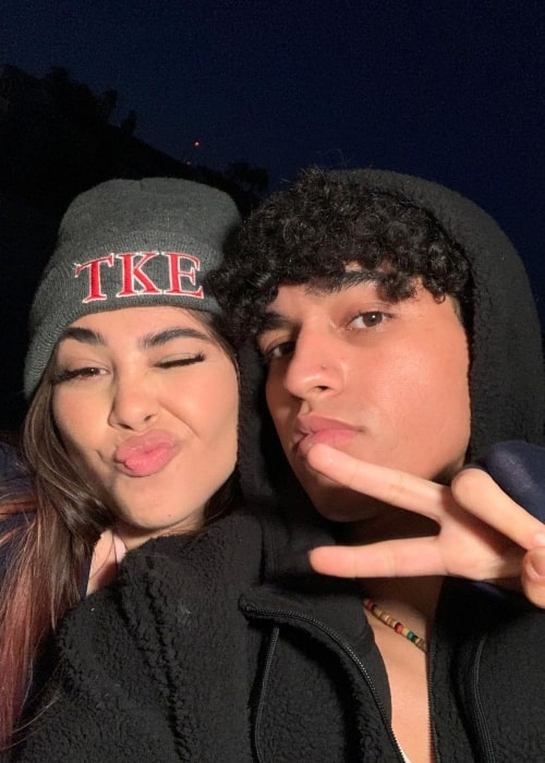 Bella Retamosa as seen in a selfie that was taken with her beau Anthony Vargas in Newport Beach, California in September 2020