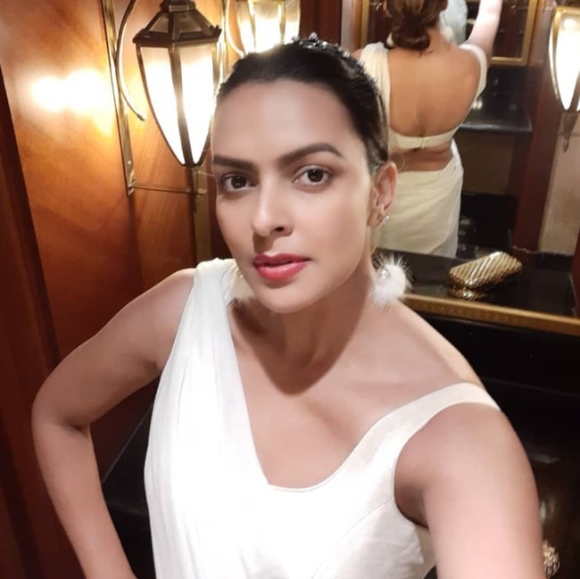 Bidita Bag as seen while taking a selfie at JW Marriott Mumbai Juhu in February 2020