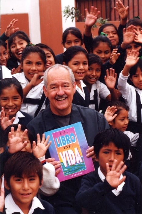 Bob Hoskins smiling for a picture while in Peru working with his organization called OneHope