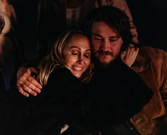 Braison Cyrus in an Instagram post with his mother Tish Cyrus in July 2020