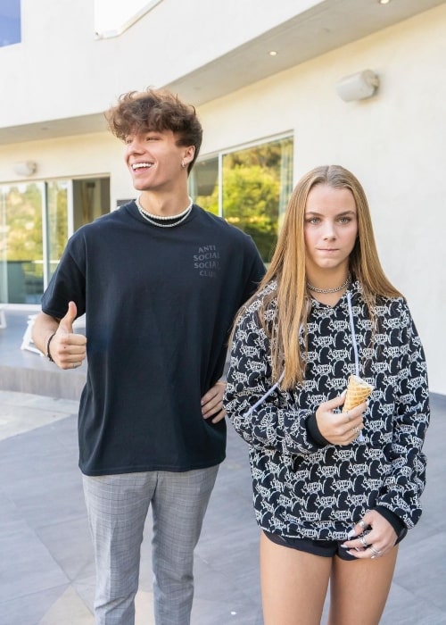 Christian Plourde as seen in a picture that was taken with TikTok star Anna Shumate in Los Angeles, California, in November 2020