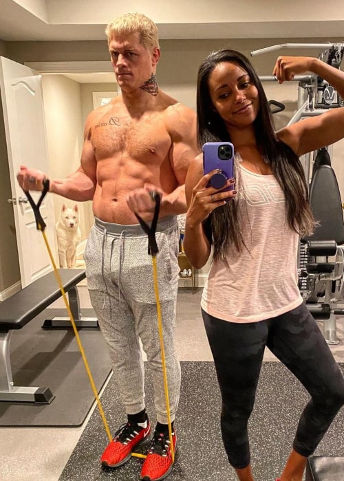 Cody Rhodes and Brandi Rhodes, as seen in December 2020