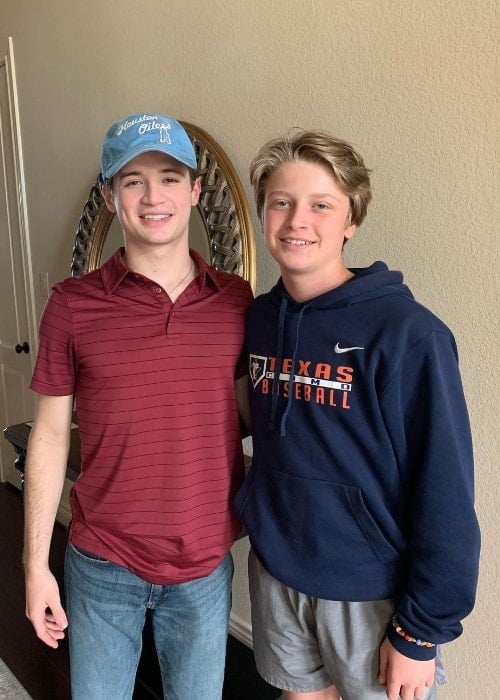 Davis Cleveland (Left) and Jackson Cleveland in Firethorne, Katy, Texas in November 2020
