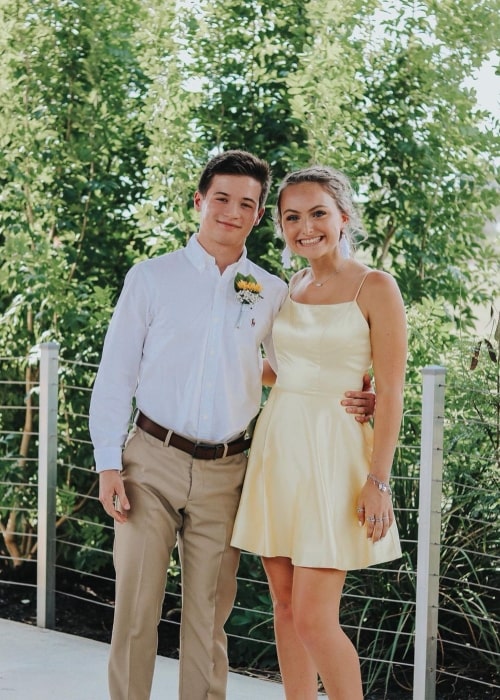 Davis Cleveland as seen while posing for a picture alongside Ashlynn Lemos in September 2019