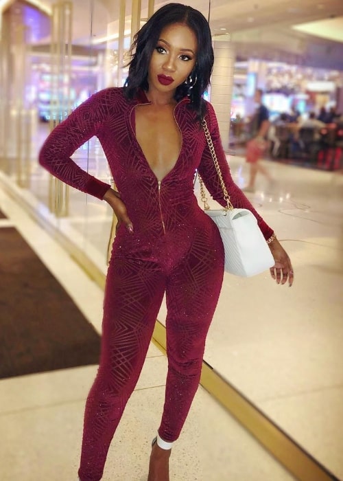 Faith Stowers as seen while posing for a picture in Las Vegas, Nevada in April 2019