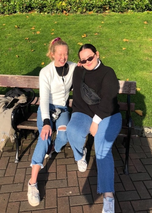 Glenna Walters as seen in a picture that was taken with her friend actress Miranda McKeon in Dublin, Ireland in January 2020