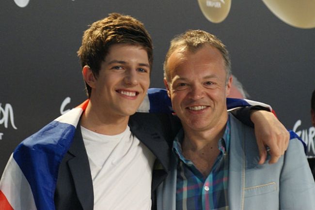 Graham Norton (right) as seen with Josh Dubovie in 2010