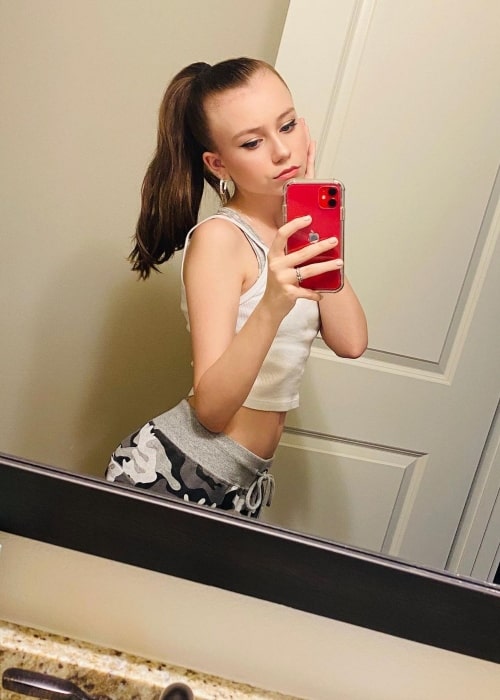 Haley Sullivan as seen in a selfie that was taken in April 2020
