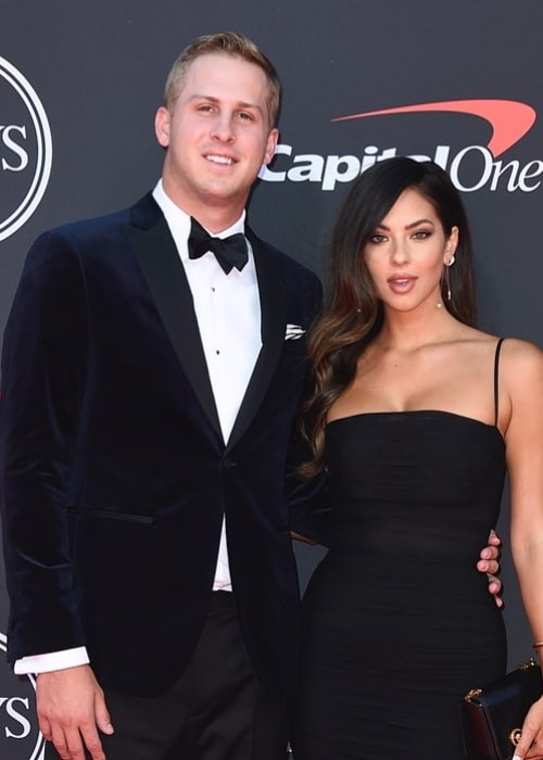 Jared Goff and Christen Harper, as seen in July 2019