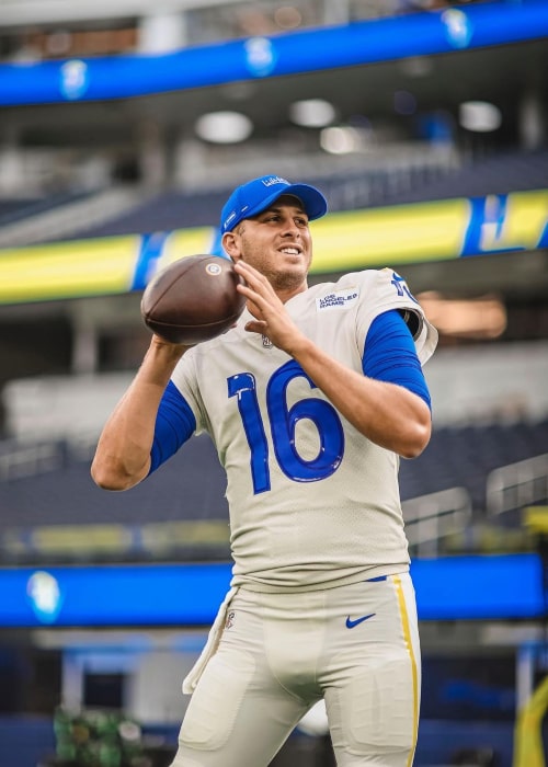 Jared Goff as seen in an Instagram Post in August 2020