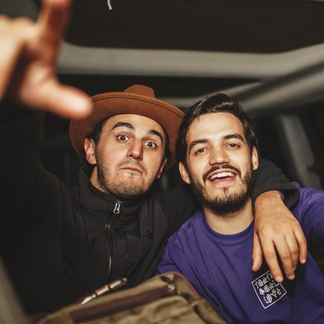 Juan Pablo Villamil and music artist Juan Pablo Isaza in a picture that was taken in April 2019