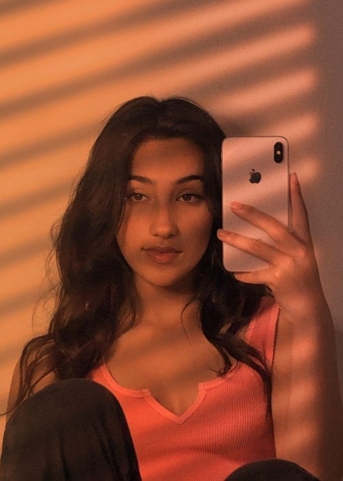 Karina Prieto taking a mirror selfie in June 2020