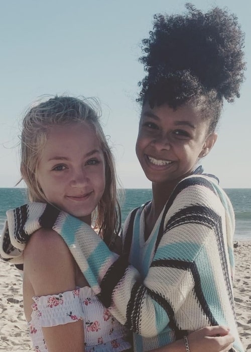 Katie Beth Hall as seen in a picture that was taken with filmmaker Brianna Reed at the Zuma Beach in July 2019