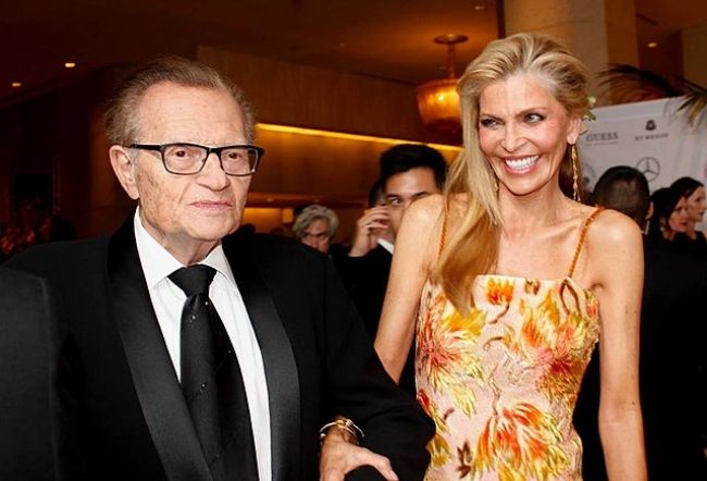 Larry King as seen with his wife Shawn Southwick in 2014