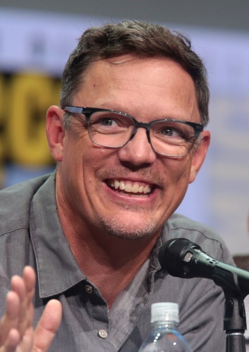 Matthew Lillard visto mentre parla al 2017 San Diego Comic-Con International a San Diego, California