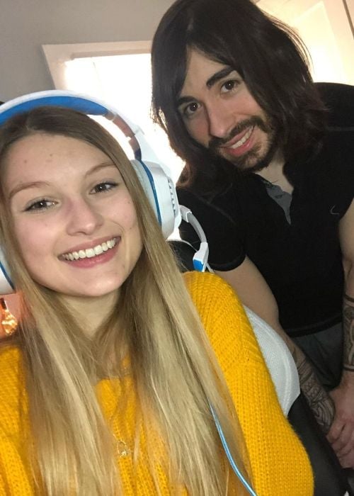 Moistcr1tikal in a selfie with his beau Tiana Tracy that was taken in February 2020