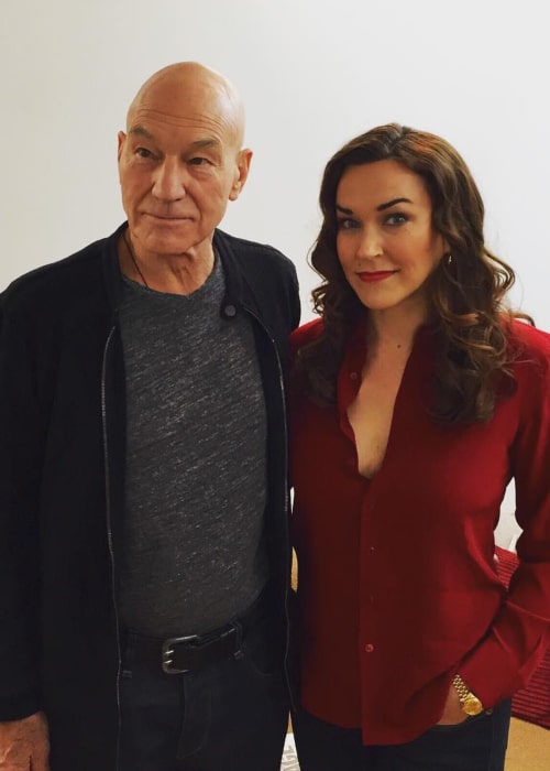 Patrick Stewart and Sunny Ozell, as seen in October 2015